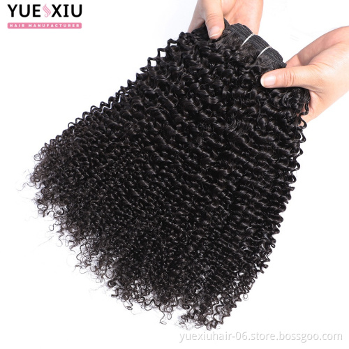 Double Drawn Indian Remy Kinky Curly Human Hair Weave Extension In Bulk,Buy Bulk Hair Weave For Sale In Zambia